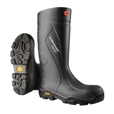 Size 10 Dunlop Protective Footwear EC02A3310 Purofort Expander Full Safety Boots with Slip-Resistant Vibram Rubber Sole and Steel Toe